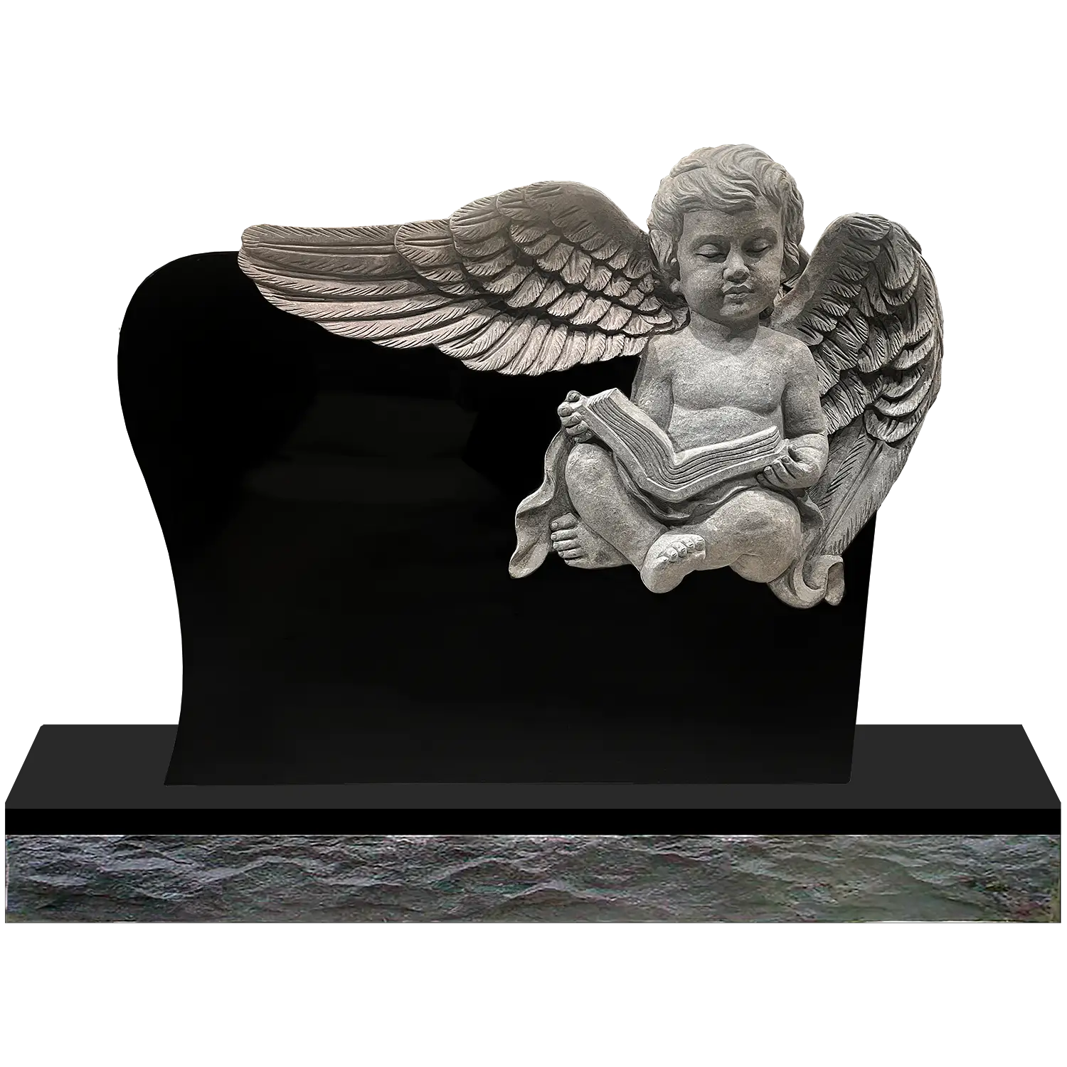 Cherub Reading - Jet Black - Front - Blank