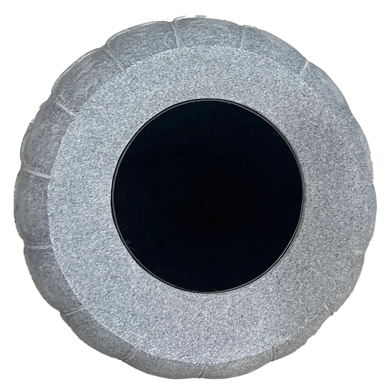 Cremation - Garden Urn - China Grey wJet Black Lid - Top - Blank