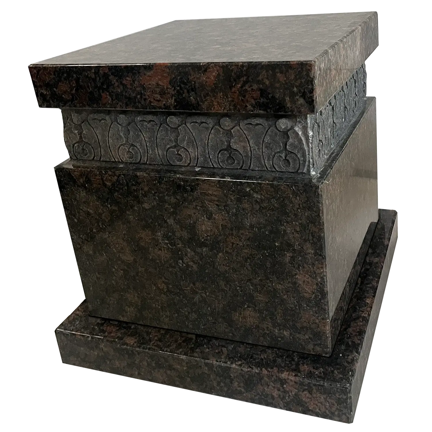 Cremation - Single Niche Box - Tan Brown - Back - Blank