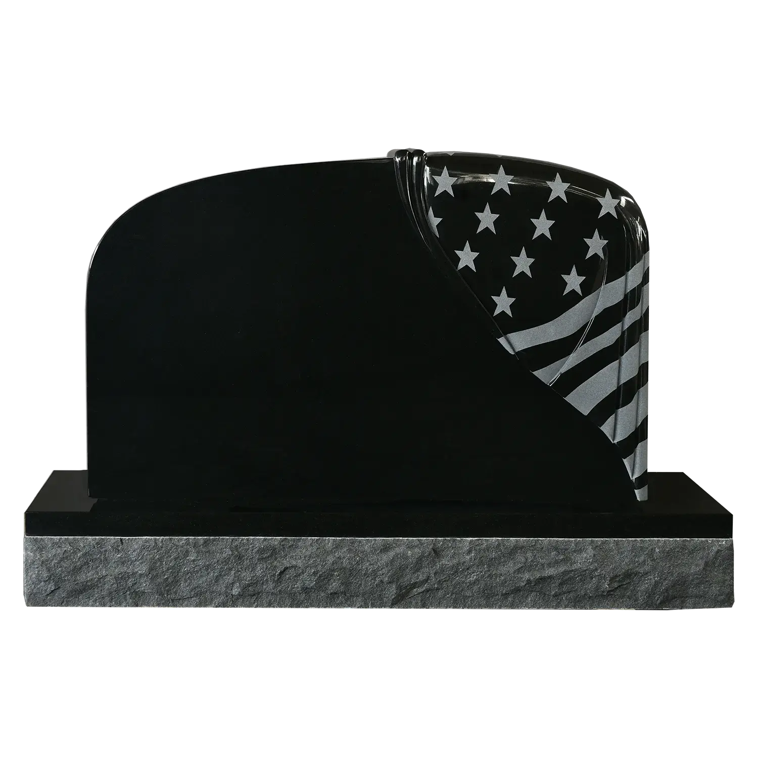 Draped Flag in Jet Black, Companion Size