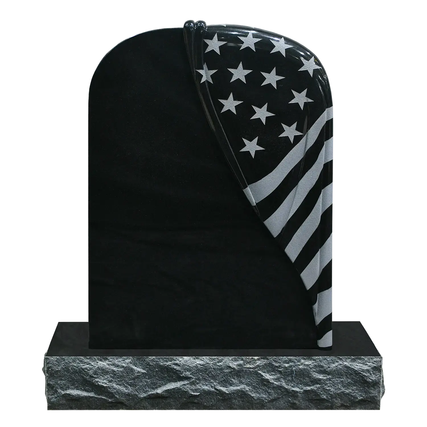 Draped Flag in Jet Black