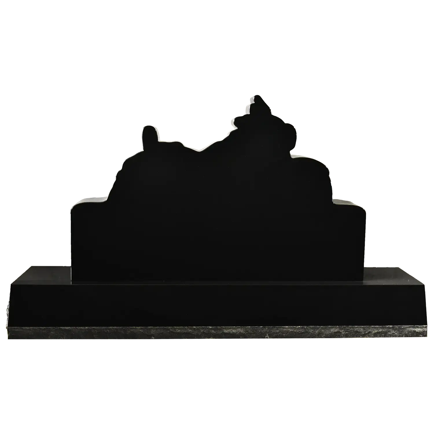 Motorcycle Contour - Jet Black - Front - Blank