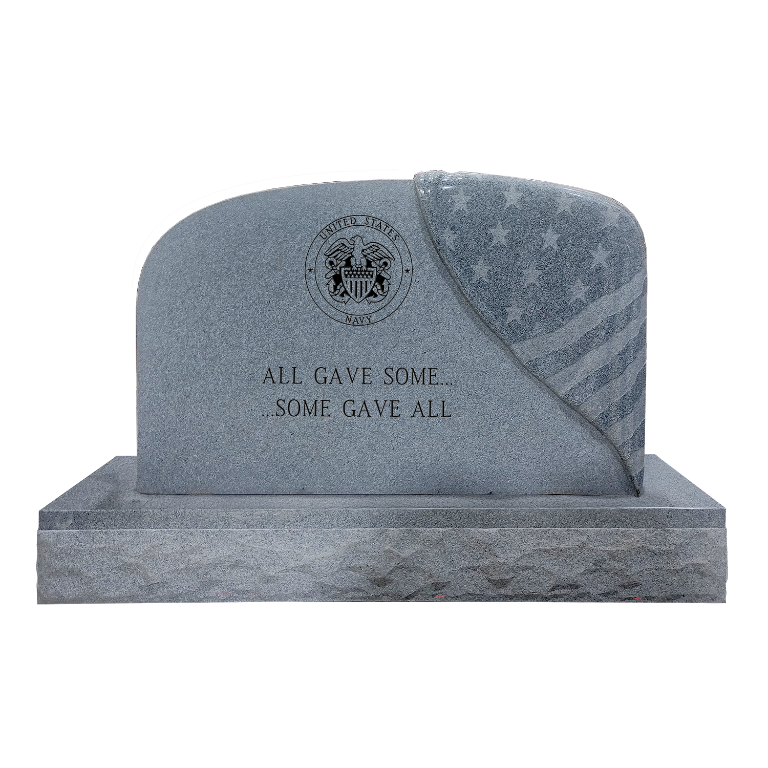 Draped Flag - Companion - China Grey - Back - Sandblast Example